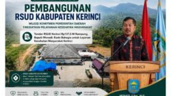 Tender RSUD Kerinci Rp137,5 M Rampung, Bupati Monadi: Kado Bahagia untuk Layanan Kesehatan Masyarakat Kerinci